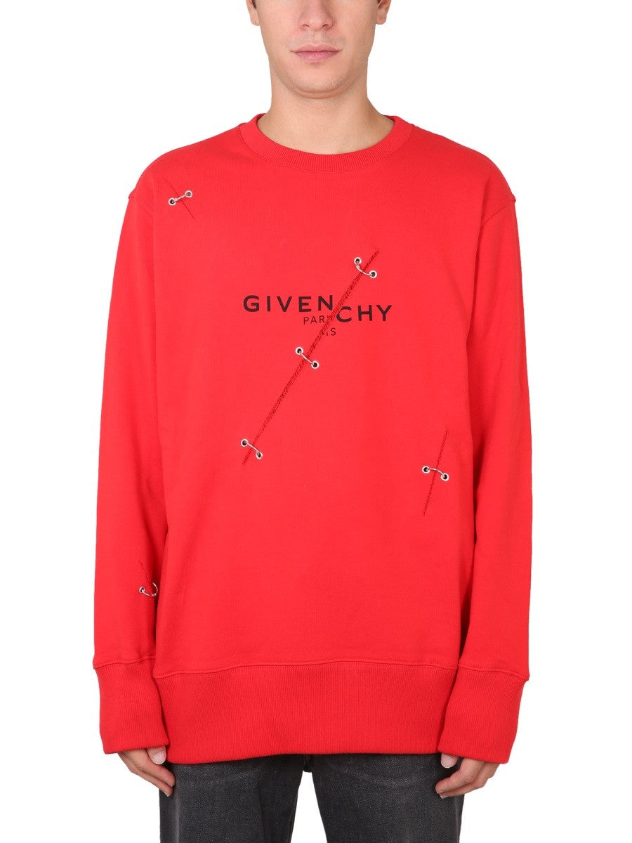 Givenchy SWEAT-SHIRT AVEC DÉTAILS MÉTALLIQUES