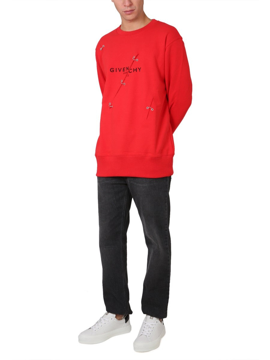 Givenchy SWEAT-SHIRT AVEC DÉTAILS MÉTALLIQUES