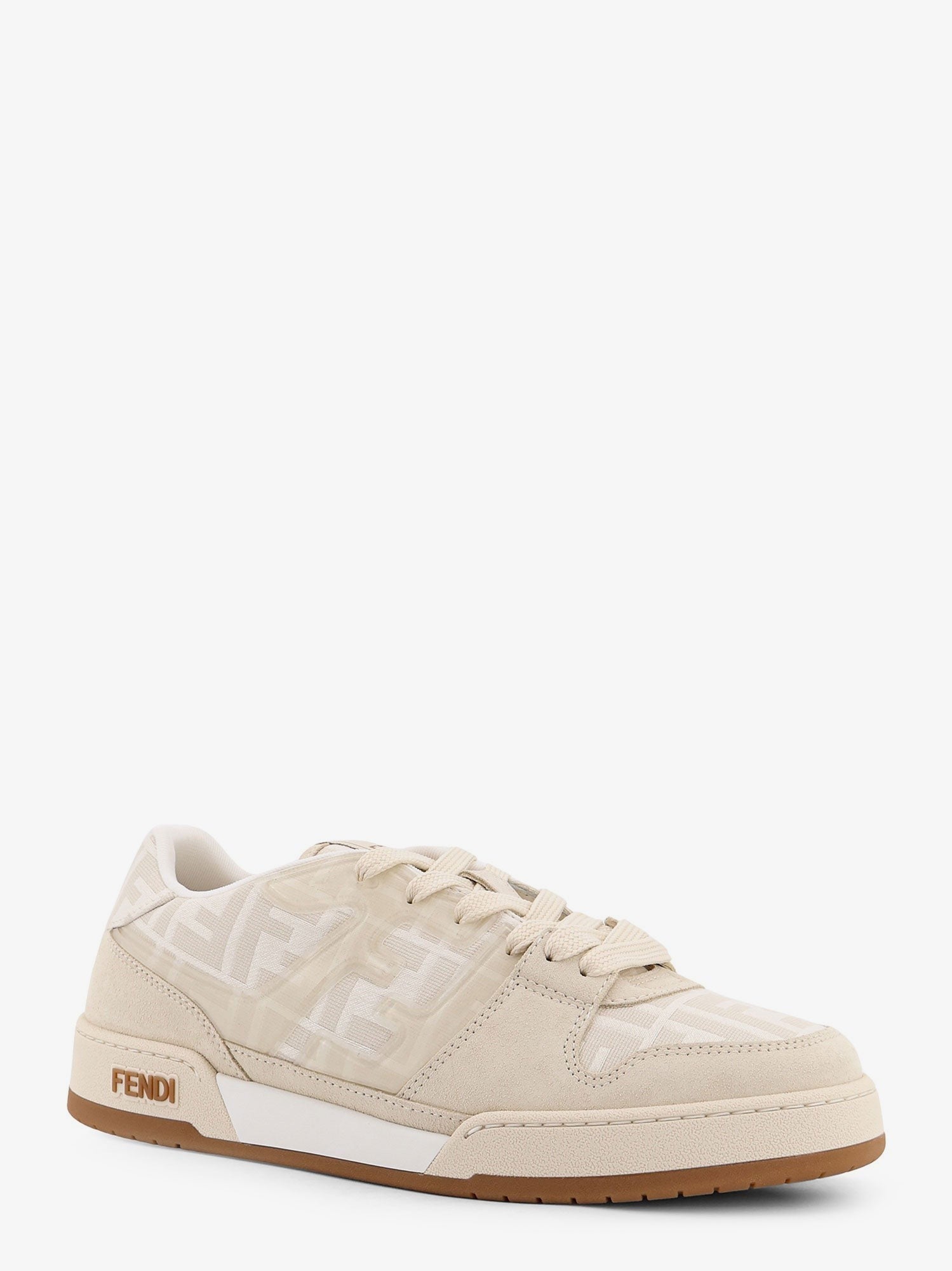 Fendi Match FF Jacquard and leather sneakers