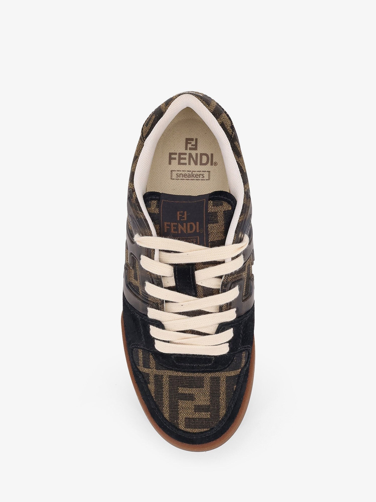 Fendi Match σουέτ sneakers με λεπτομέρειες υφάσματος ζακάρ FF
