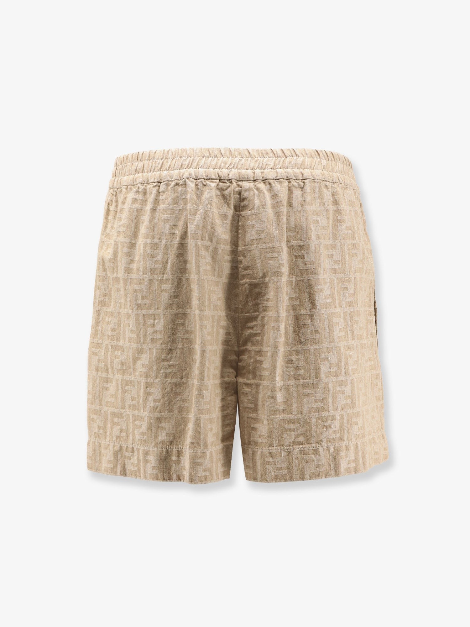 Fendi FF cotton and linen shorts