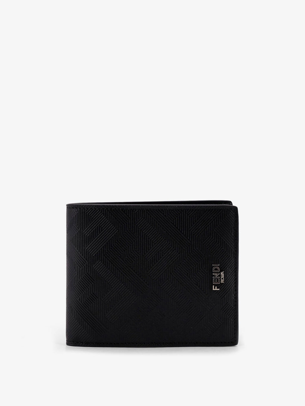 Fendi FF jacquard fabric and leather bifold wallet