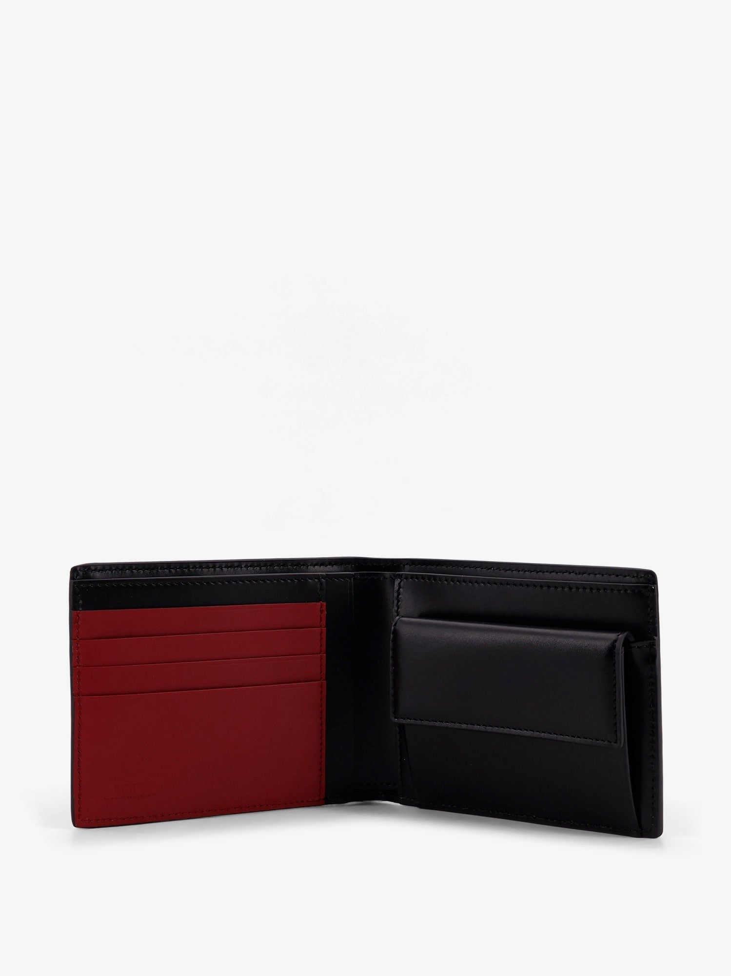Fendi FF jacquard fabric and leather bifold wallet