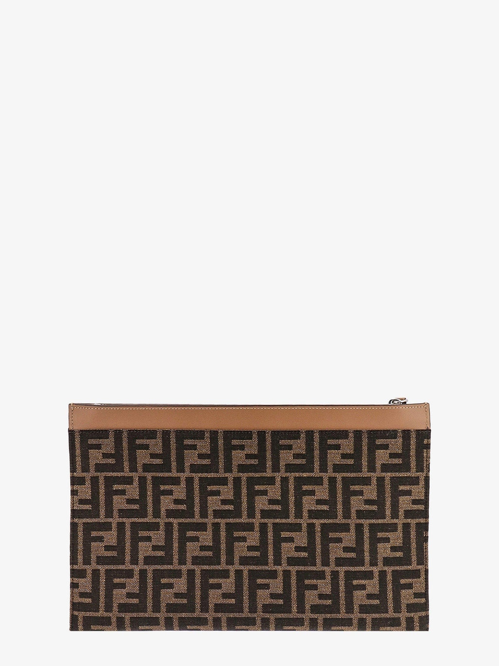 Fendi FF jacquard fabric clutch