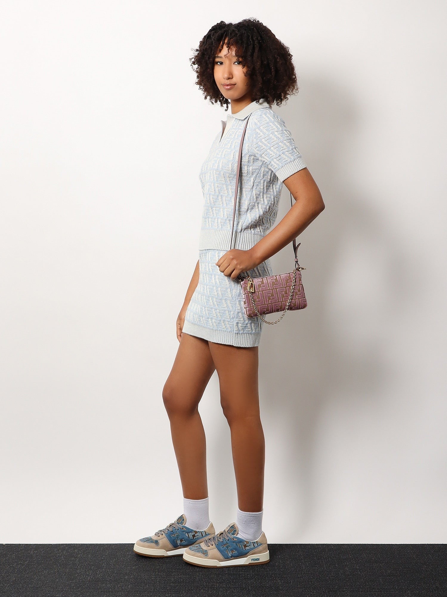 Fendi Ff wool and cashmere skirt