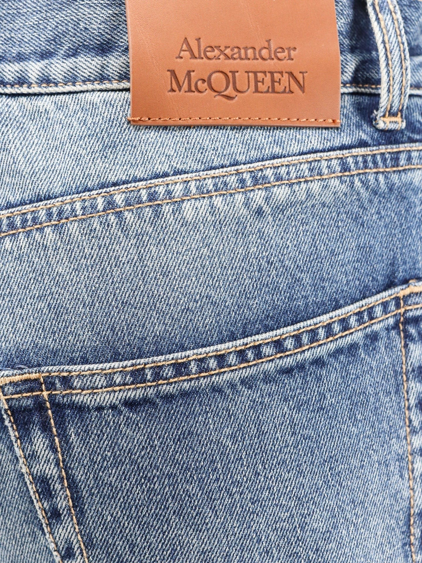 Alexander Mcqueen Ötzsebes pamut farmernadrág