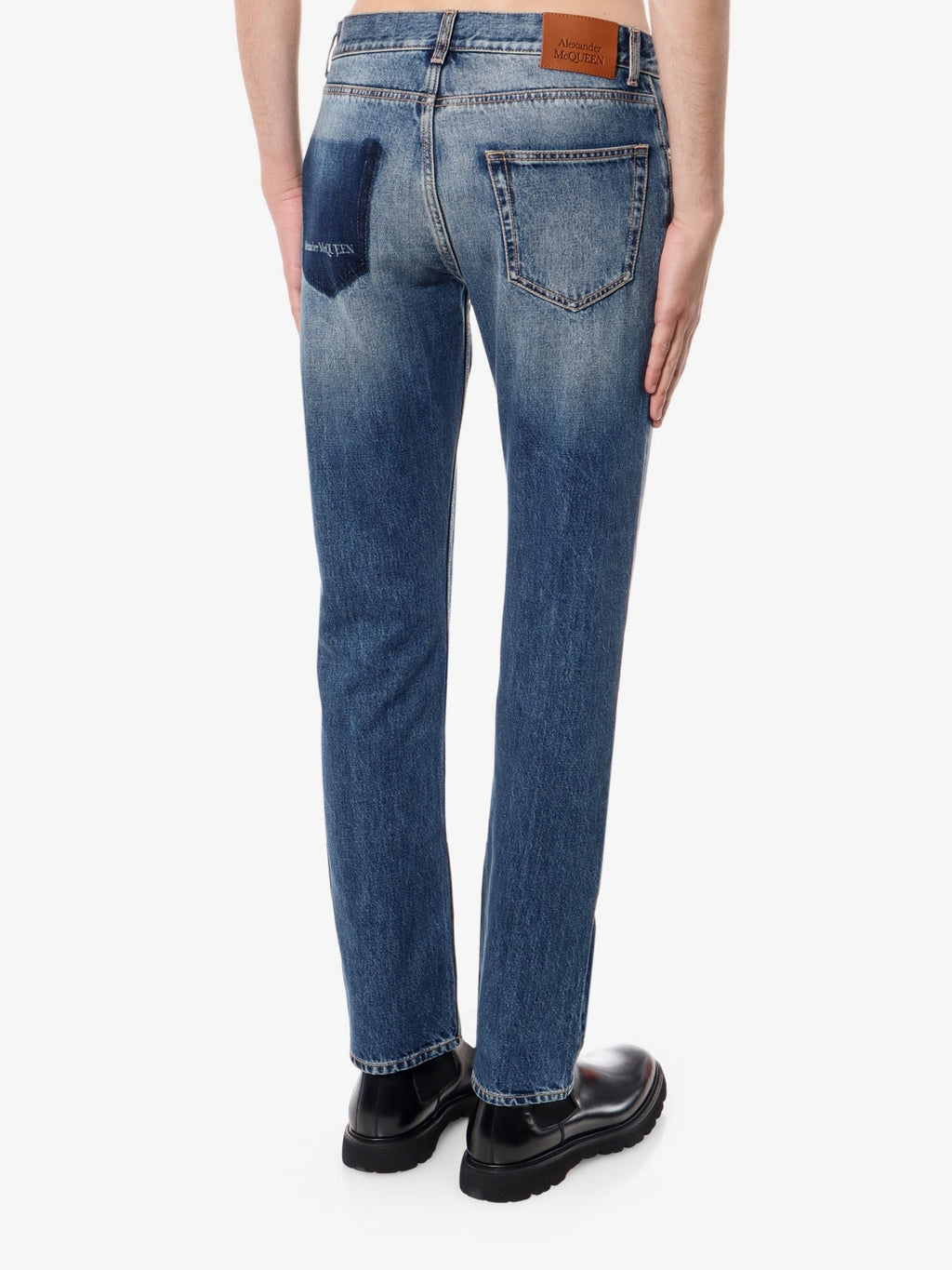 Alexander Mcqueen Ötzsebes pamut farmernadrág