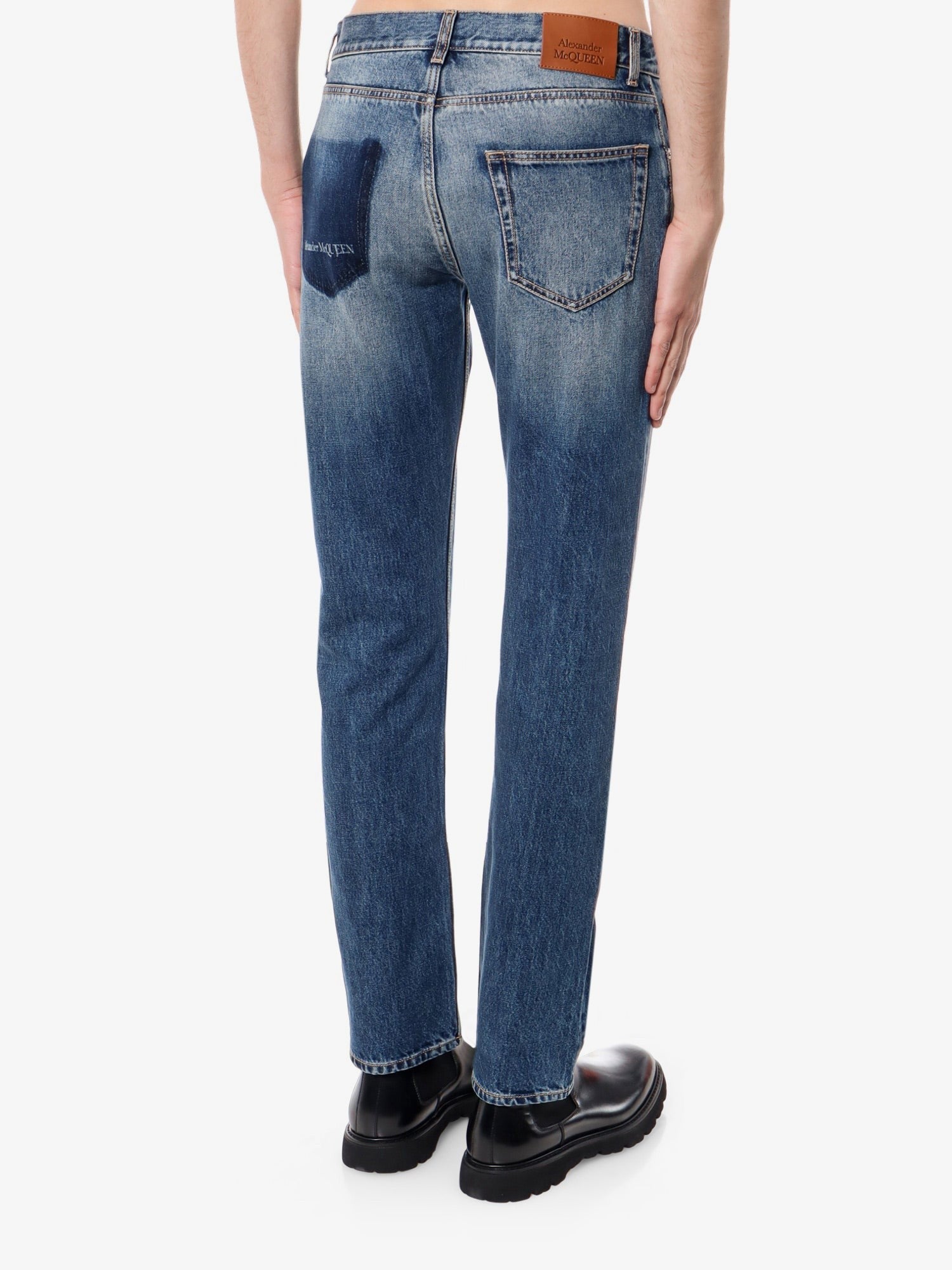 Alexander Mcqueen Ötzsebes pamut farmernadrág