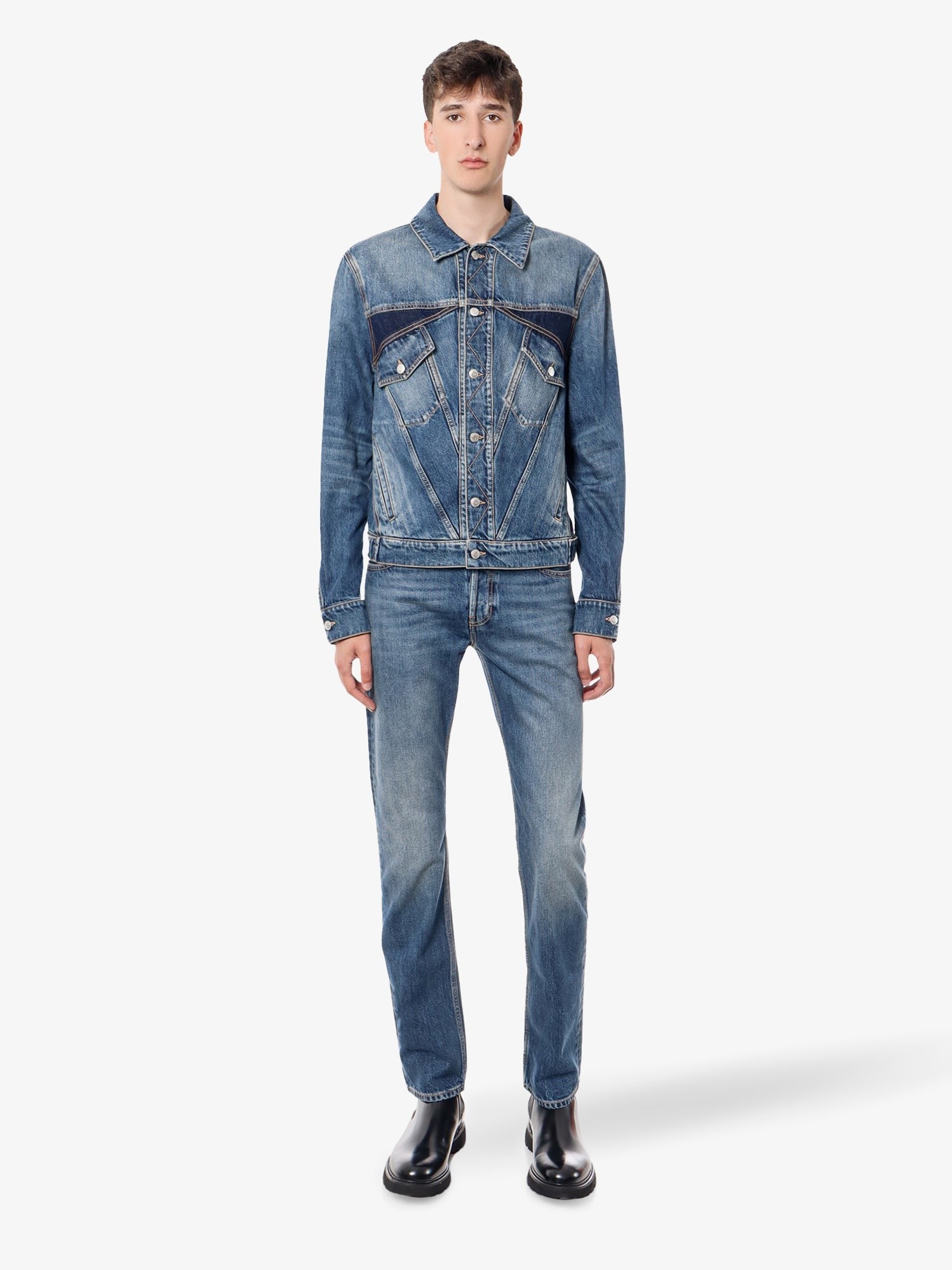 Alexander Mcqueen Ötzsebes pamut farmernadrág