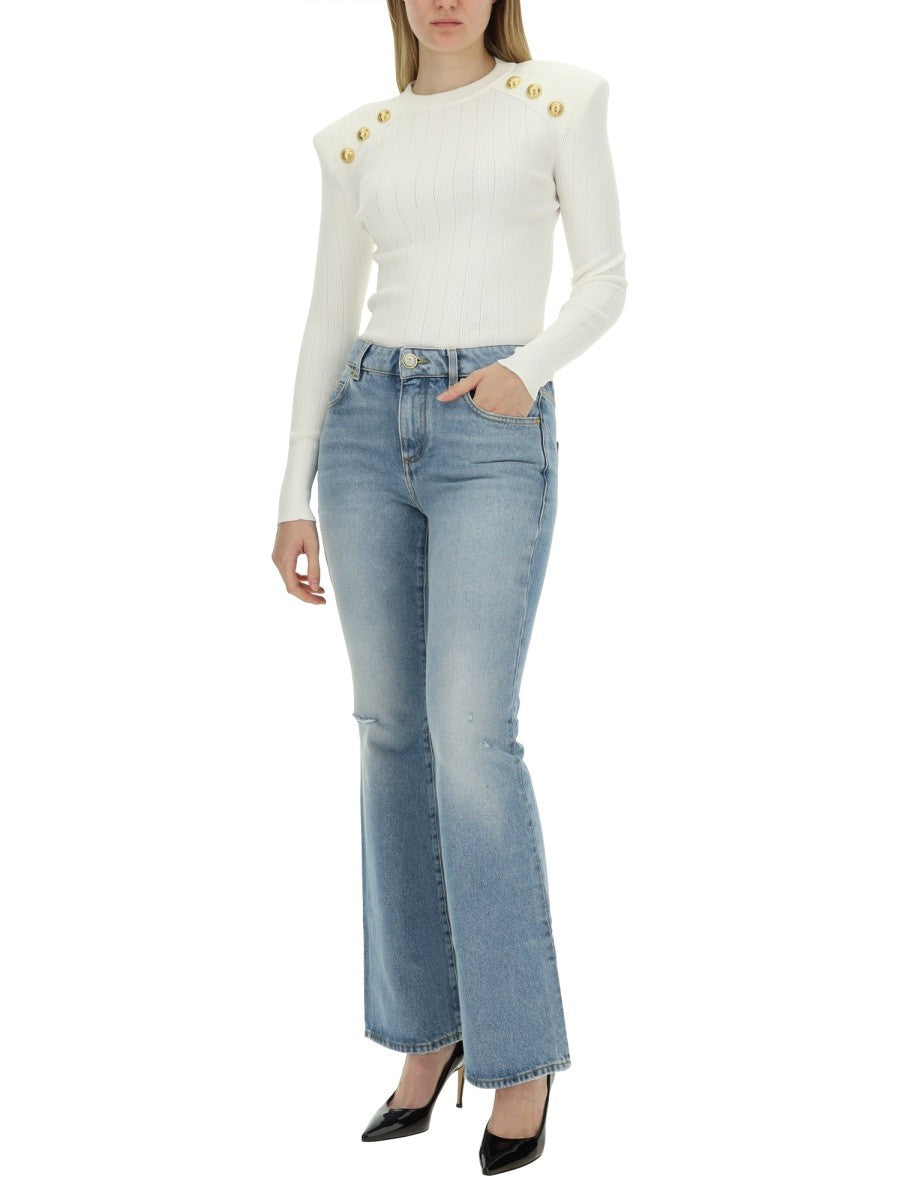 Balmain DŽÍNY FLARE FIT