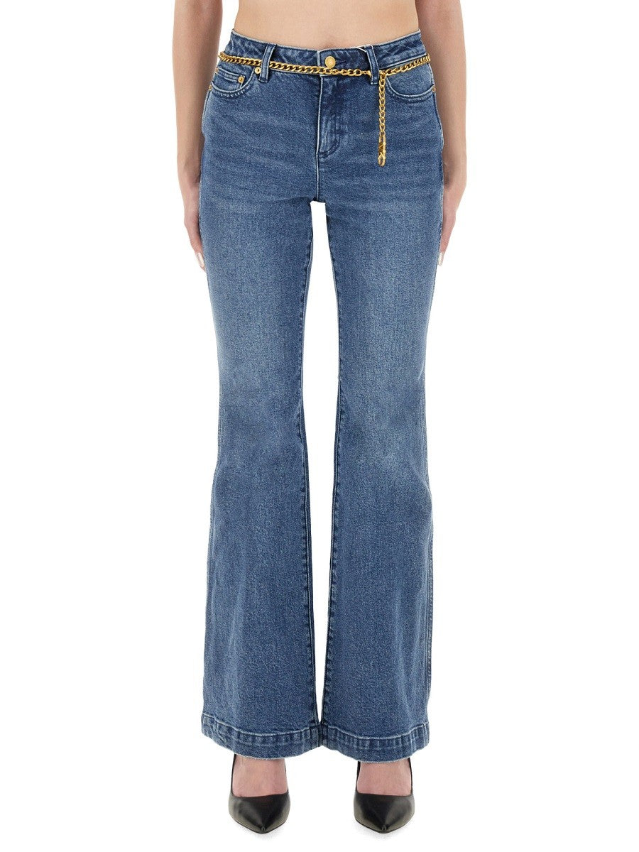 Michael By Michael Kors FLARED JEANS WITH BELT