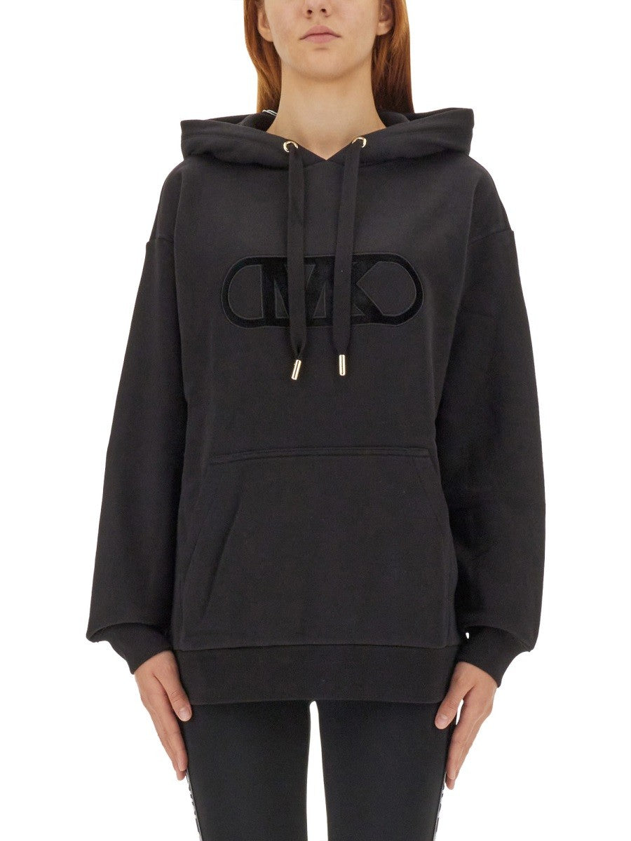 Michael By Michael Kors FLOCKED LOGO SWEATSHIRT