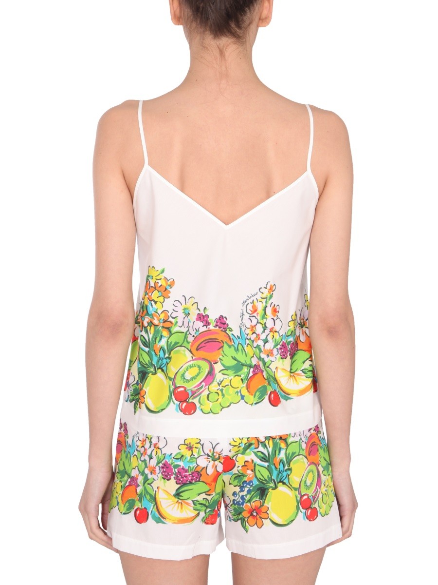 Boutique Moschino TOP MET BLOEMEN- EN FRUITPRINT