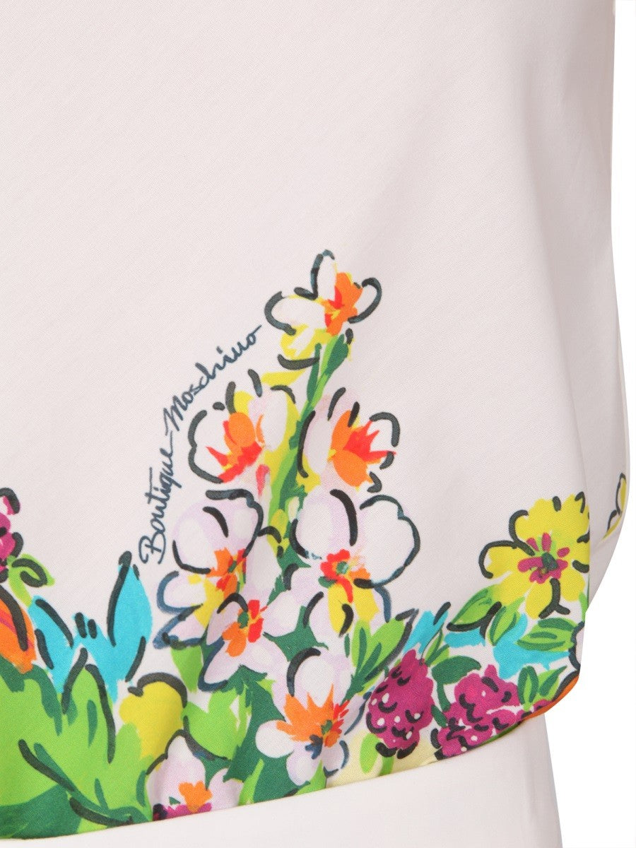 Boutique Moschino TOP MET BLOEMEN- EN FRUITPRINT