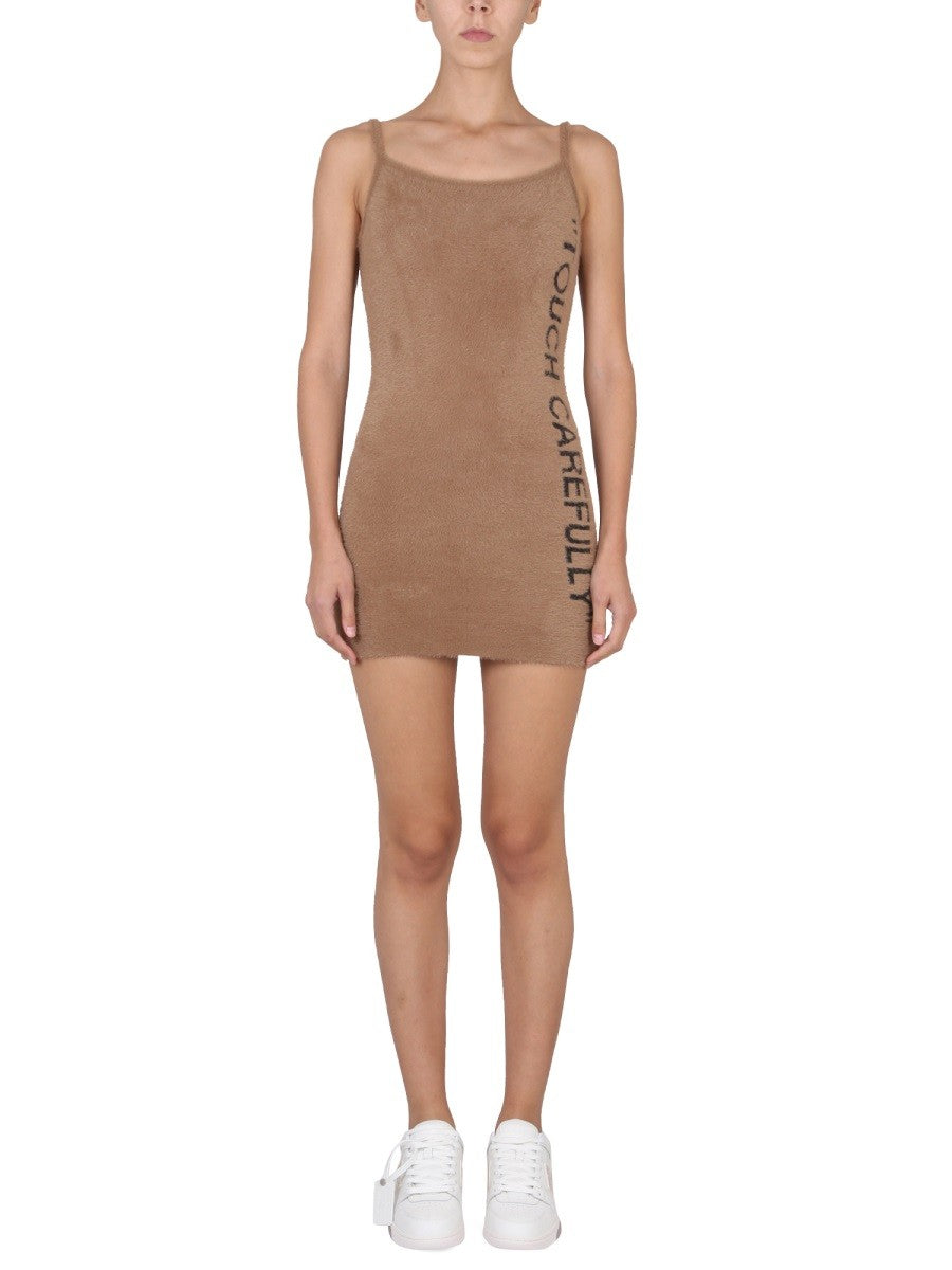 Off-White FUZZY DRESS WITH LOGO