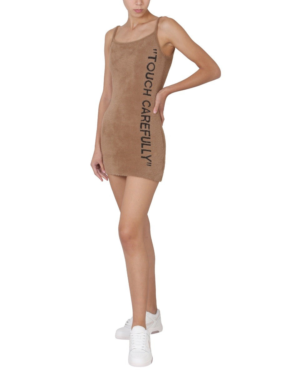 Off-White FUZZY DRESS WITH LOGO