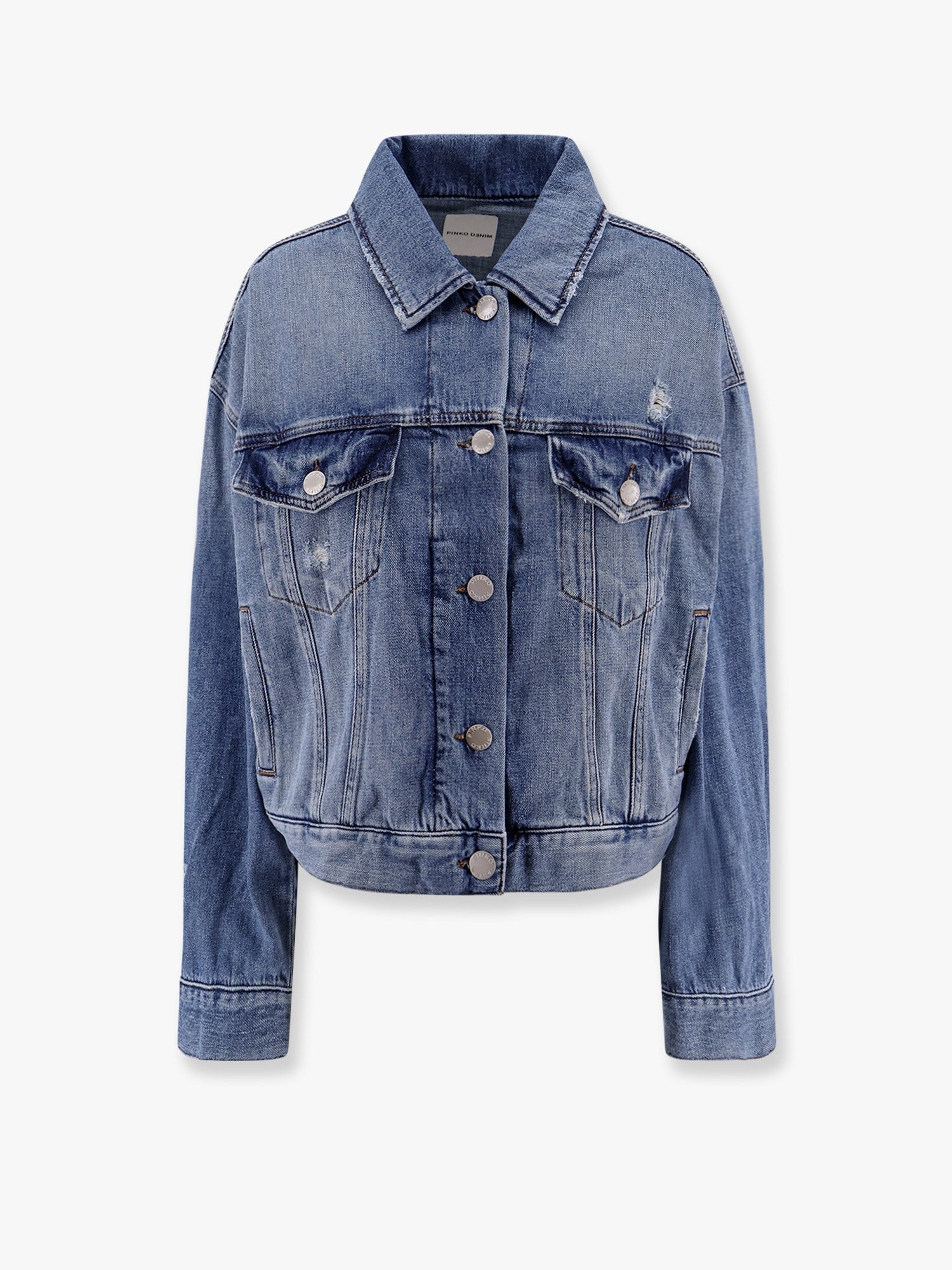 Pinko Gaborone crop fit denim jacket