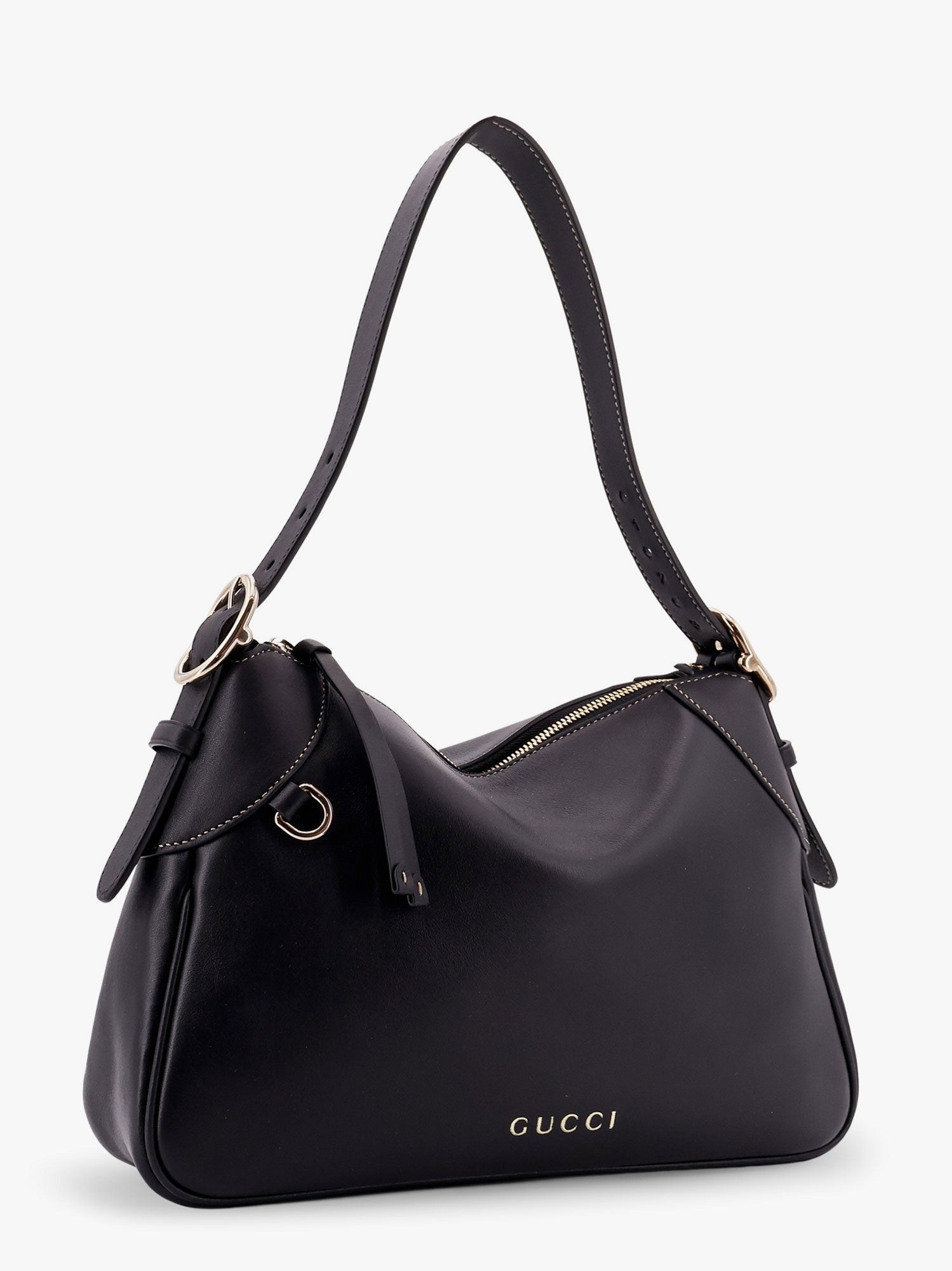 Gucci GG Emblem Lederschultertasche