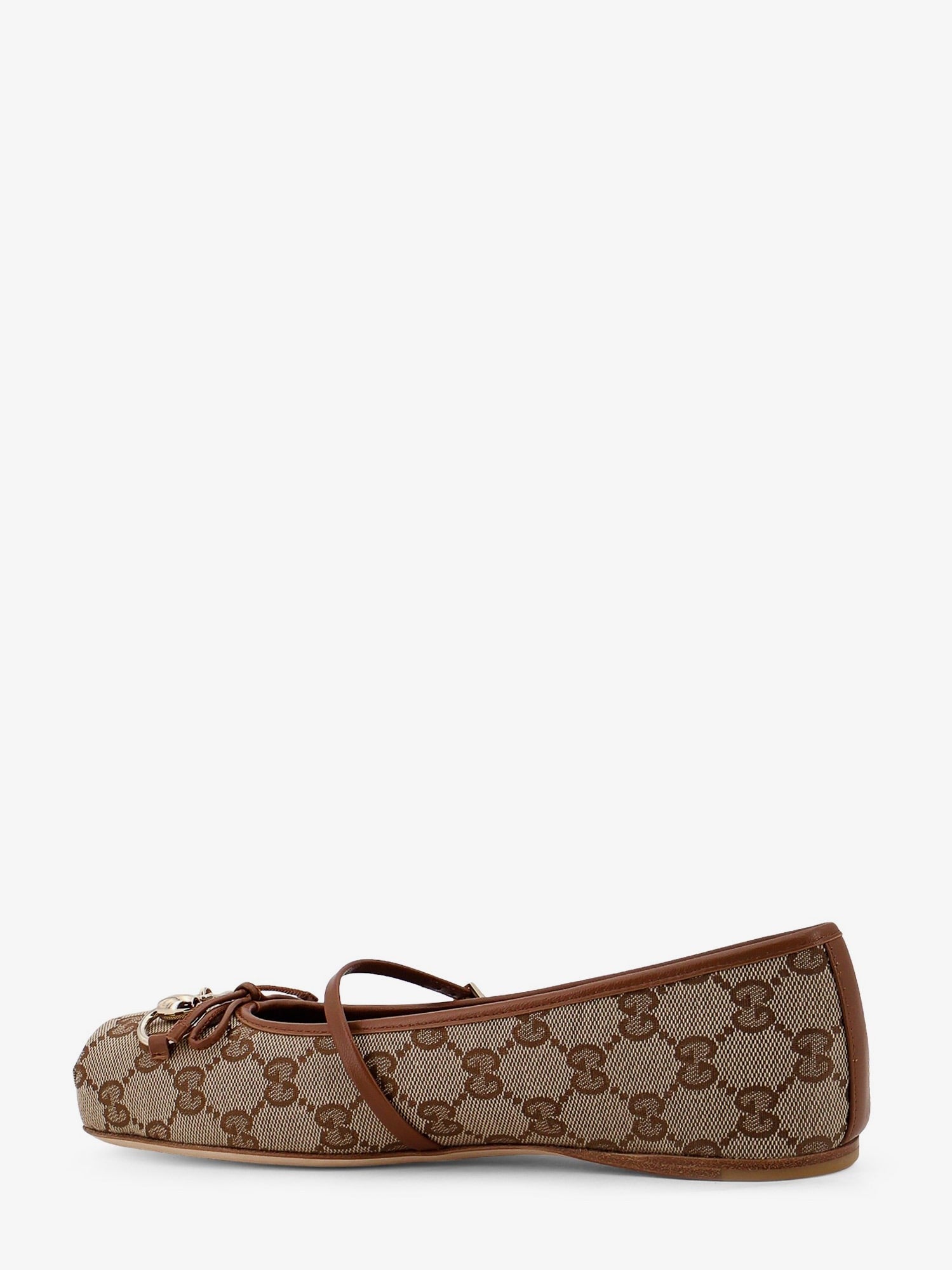 Gucci GG fabric ballerinas with iconic horsebit