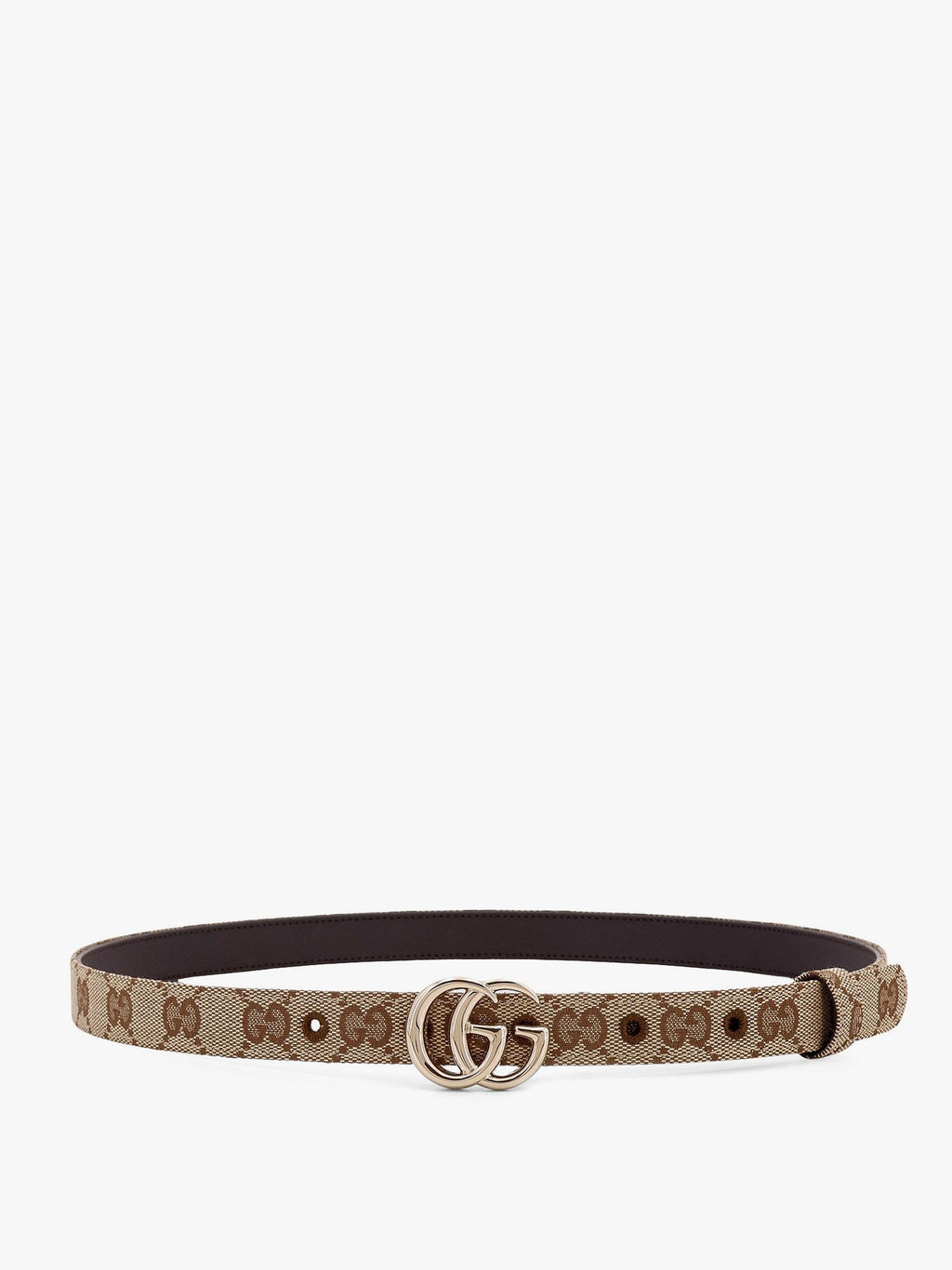 Gucci Gg supreme fabric and leather belt