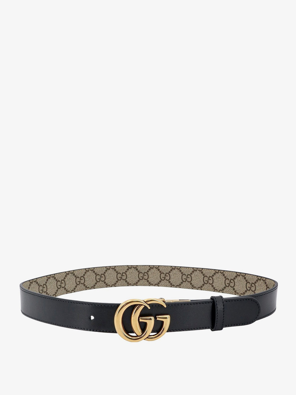 Gucci GG Supreme fabric and leather reversible belt