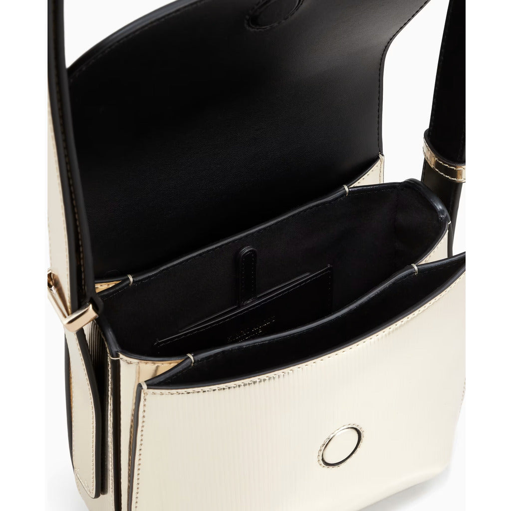 View showing the inside of the silver La Prima bag
