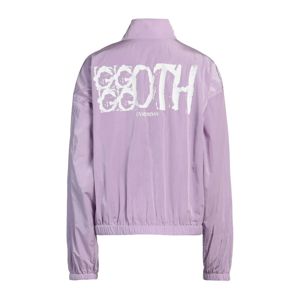 Back view of the Givenchy purple nylon jacket
