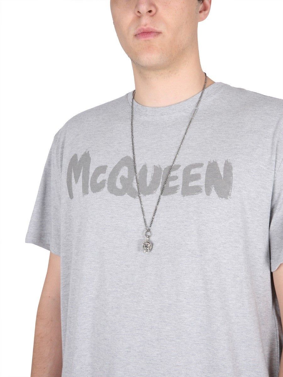 Alexander Mcqueen GRAFITI SPAUDOS MARŠKINĖLIAI