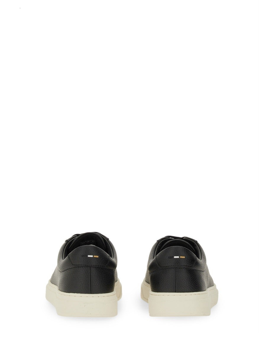Boss GRAINED LEATHER SNEAKER