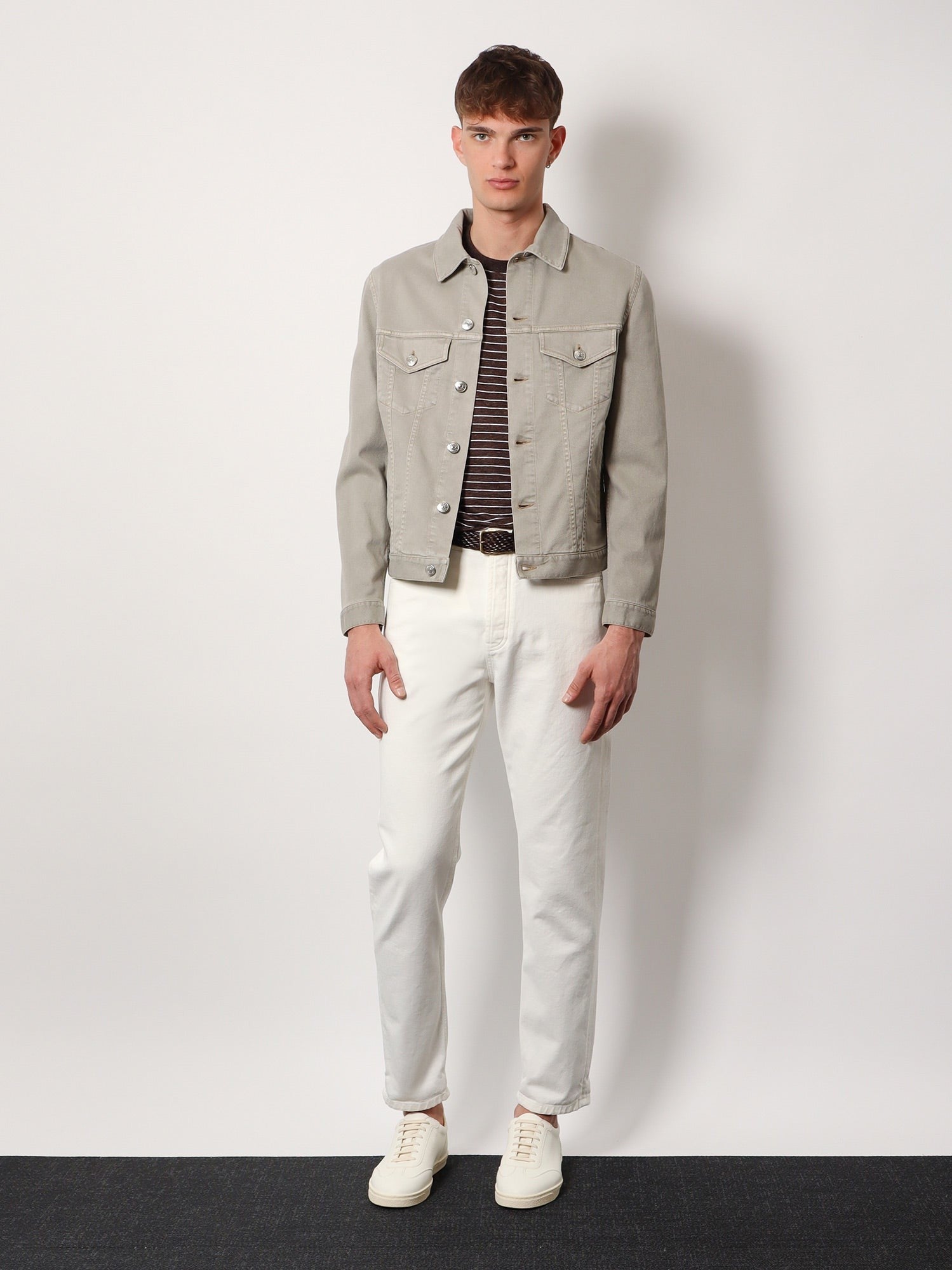 Brunello Cucinelli Graue Jeansjacke