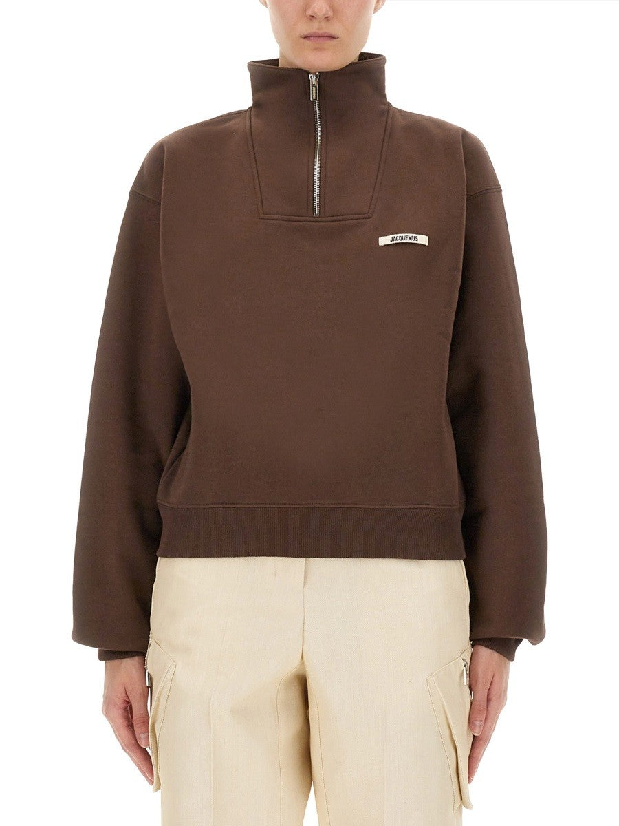 Jacquemus GROSGRAIN SWEATSHIRT MIT ROLLKRAGEN