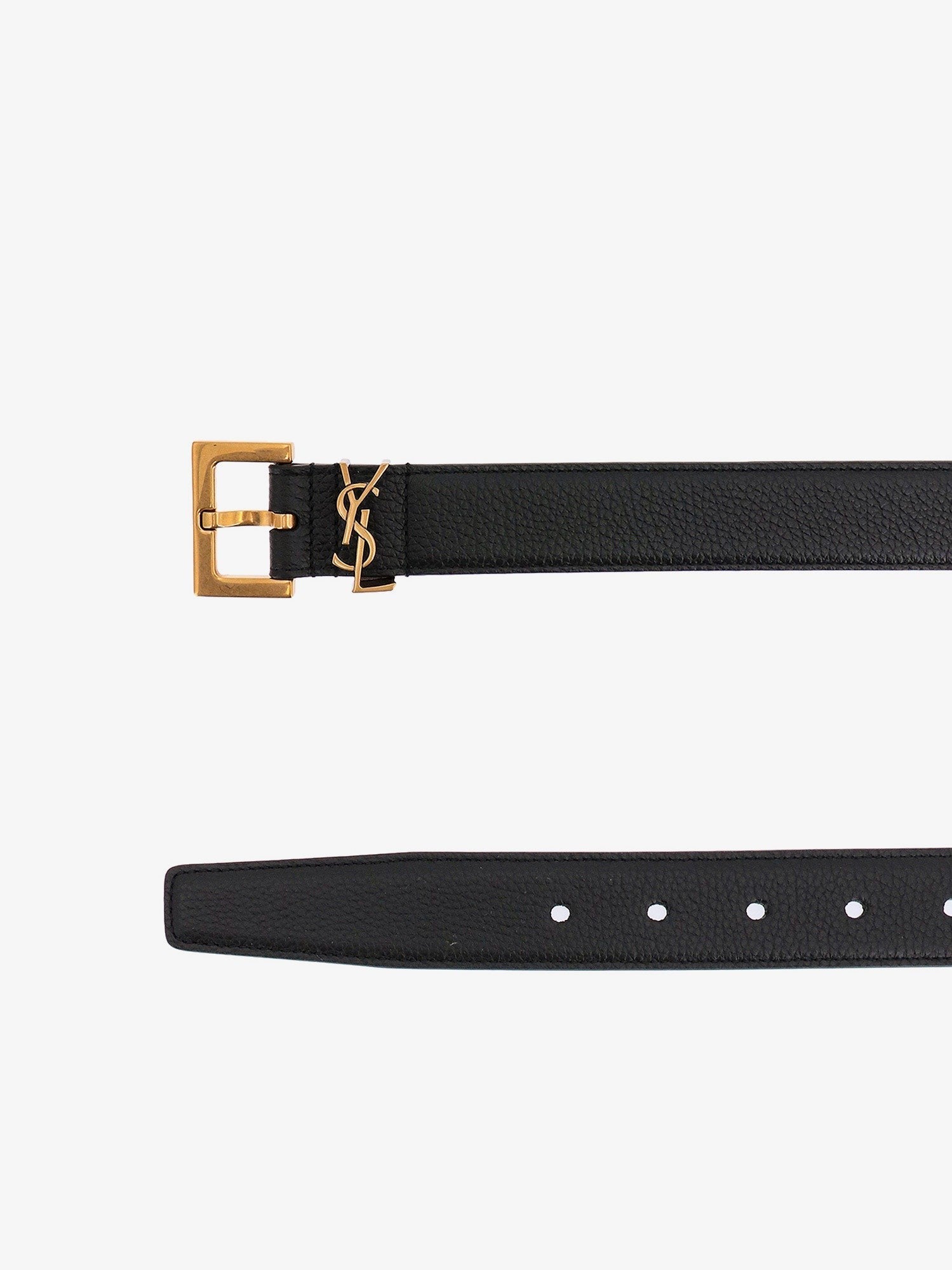 Saint Laurent Hammered leather belt