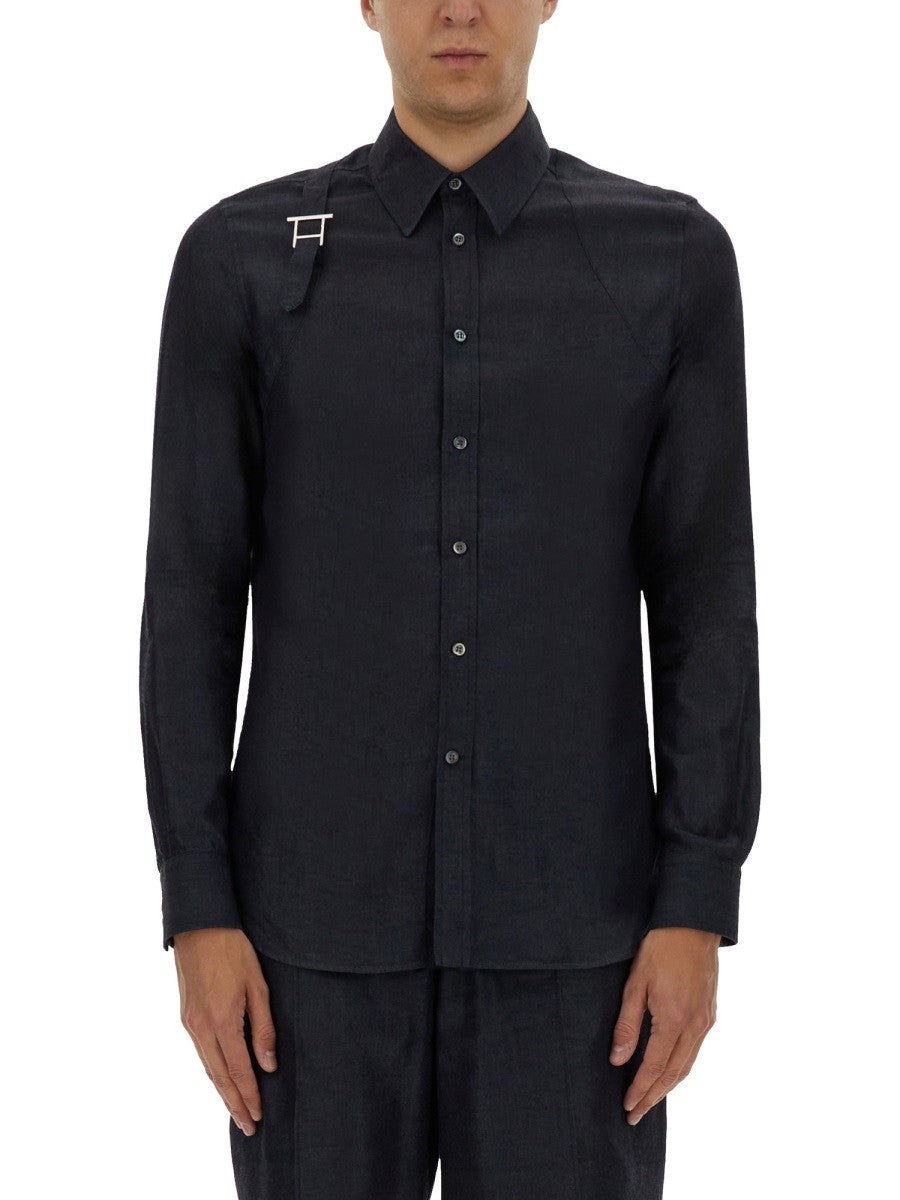 Alexander Mcqueen CAMISA ARNÉS CON HEBILLA EN T