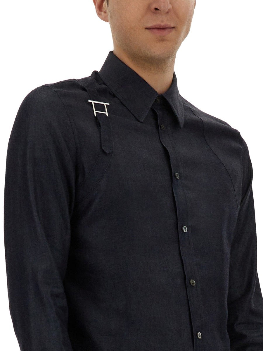 Alexander Mcqueen CAMISA ARNÉS CON HEBILLA EN T