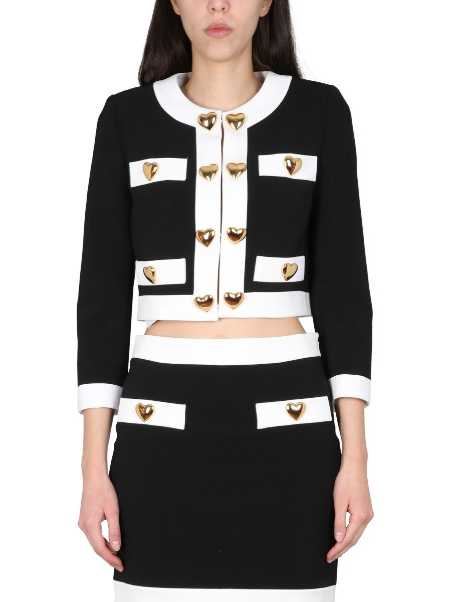 Moschino HEART BUTTONS VESTE CRÊPE
