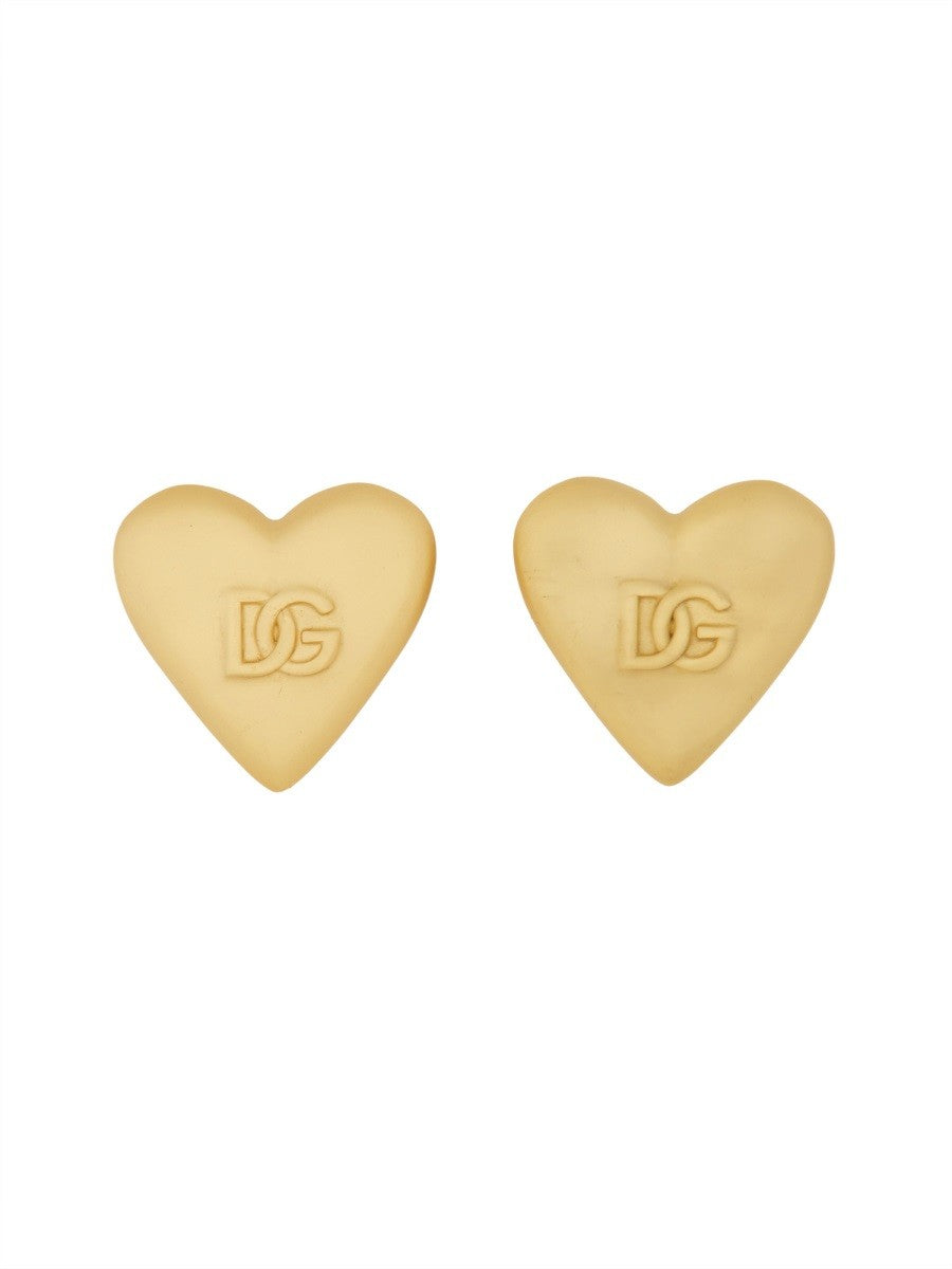 Dolce & Gabbana HJÄRTÖRHKRÄNGEN MED DG LOGO