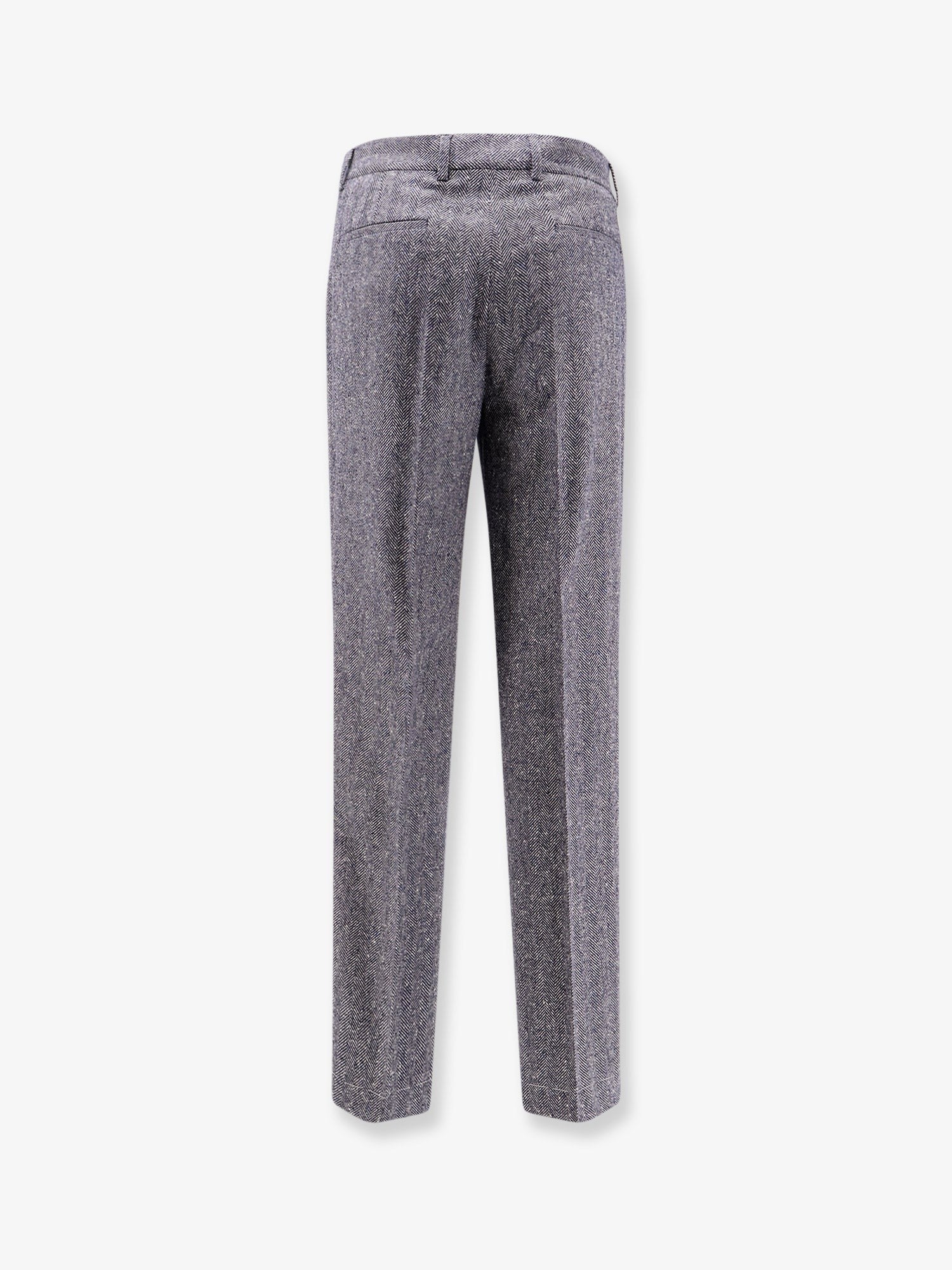 Brunello Cucinelli Herringbone wool and cashmere trousers