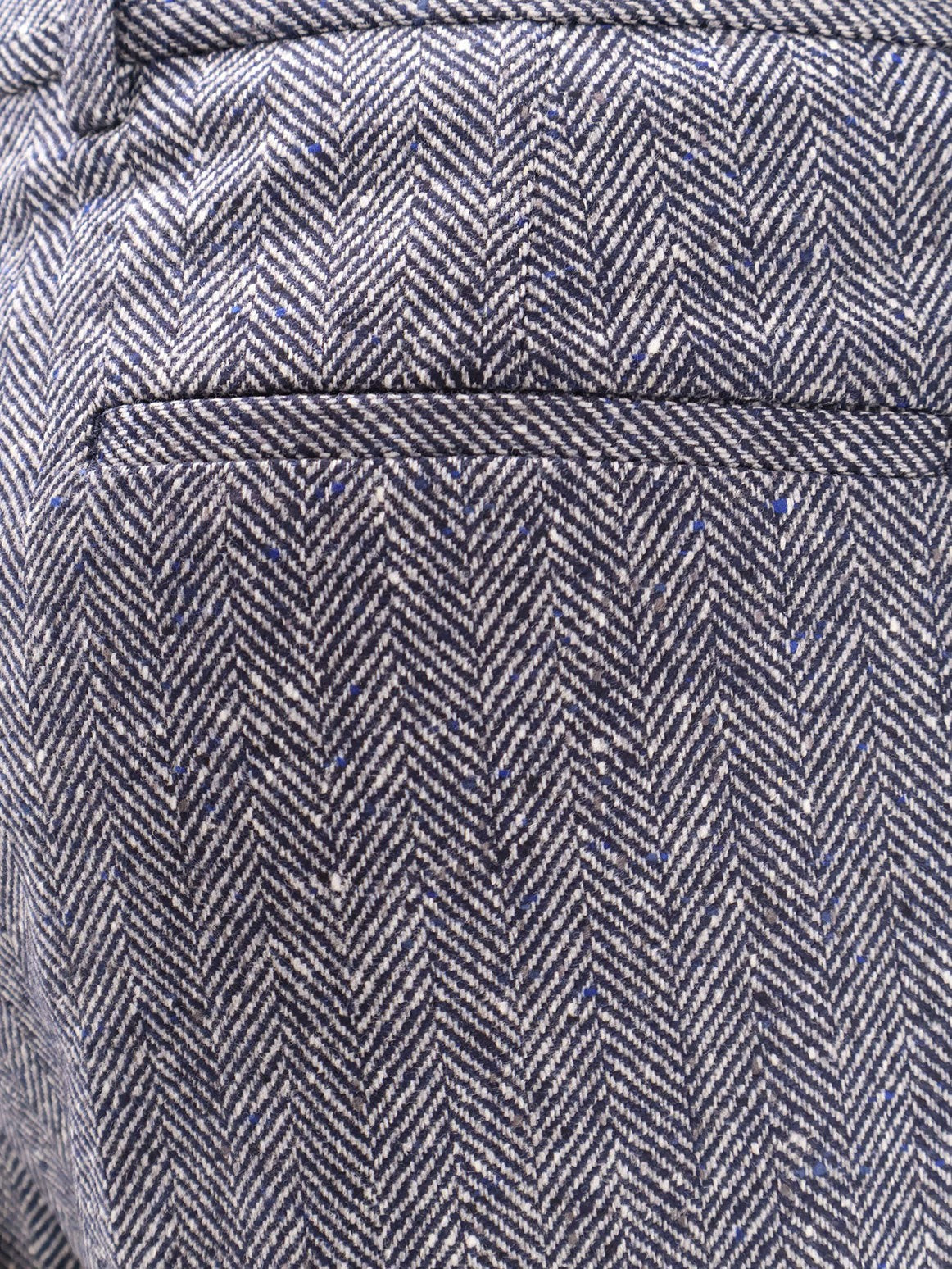 Brunello Cucinelli Herringbone wool and cashmere trousers
