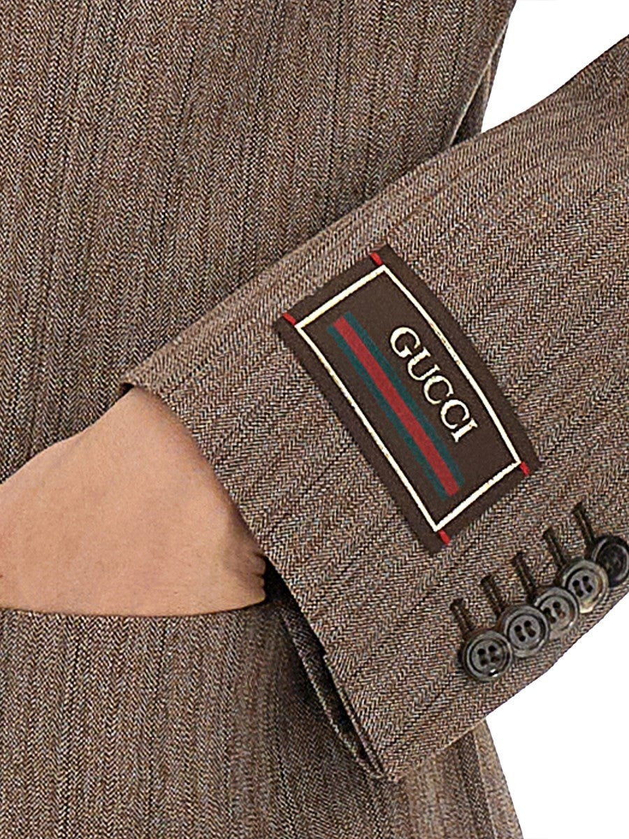 Gucci VESTE EN LAINE CHEVRON