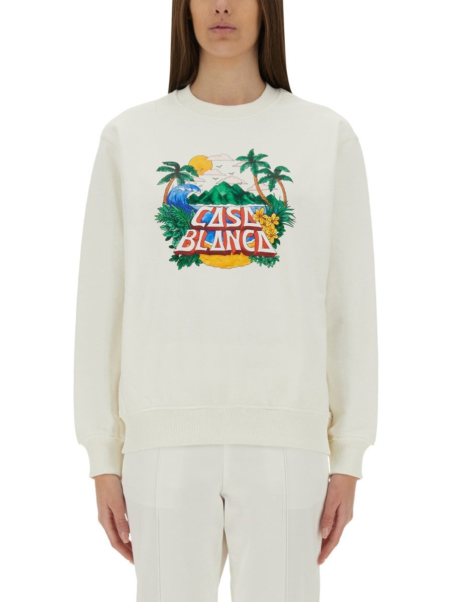 Casablanca HOME BEACH WAVE SWEATSHIRT