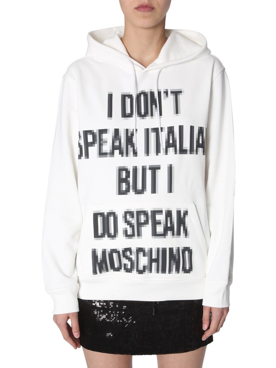 Moschino سويت شيرت بقبعة