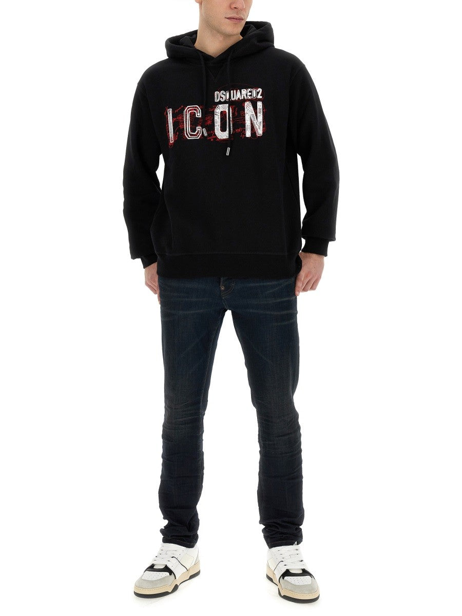 Dsquared2 "ICON" SCRIBBLE COOL FIT SWEATSHIRT