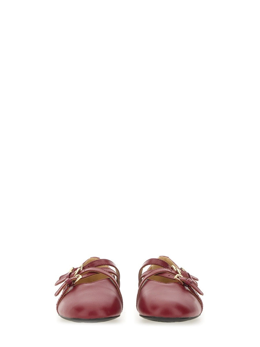 Michael By Michael Kors "INDY FLEX" LEATHER BALLERINA