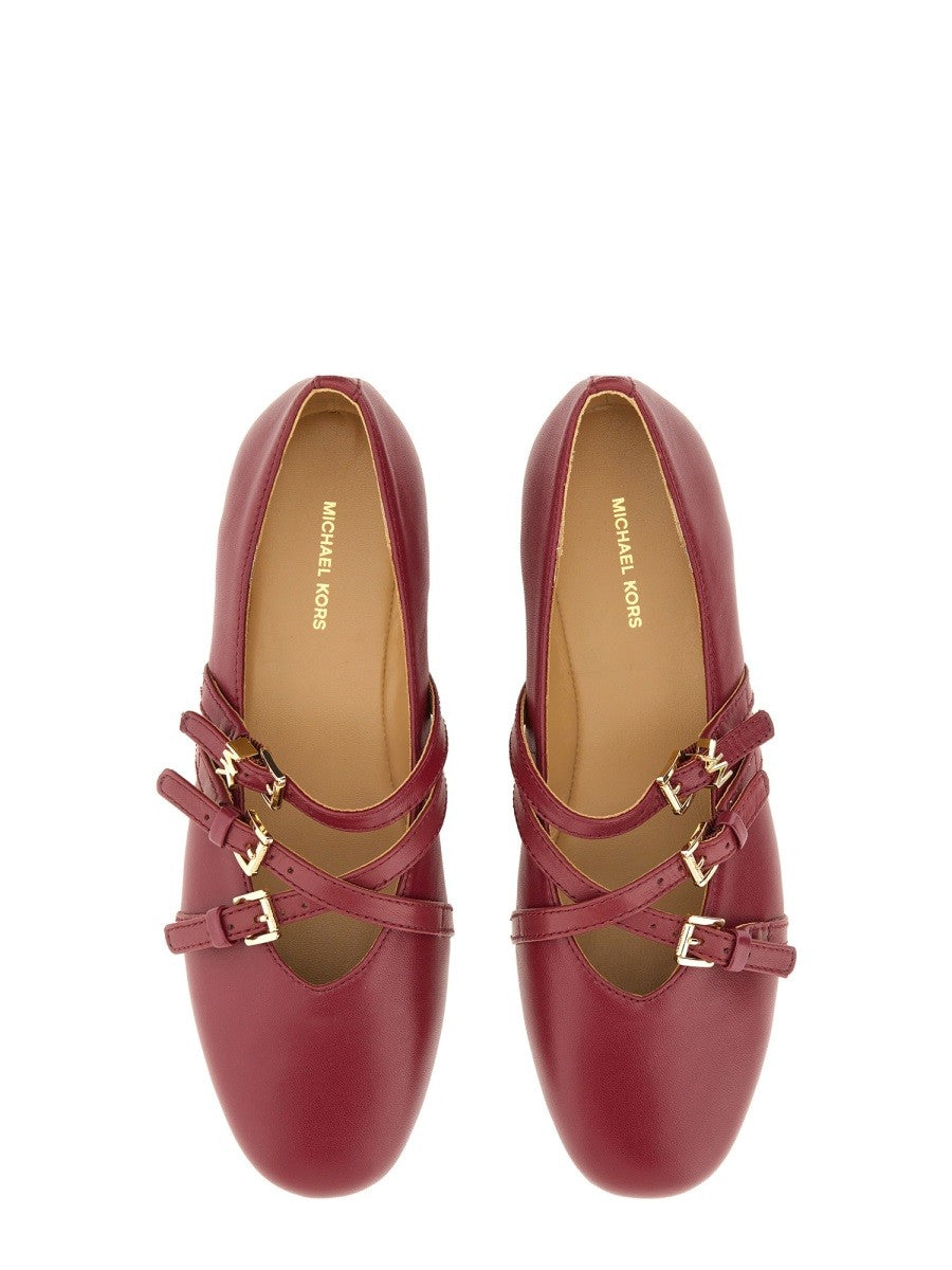 Michael By Michael Kors "INDY FLEX" LEATHER BALLERINA