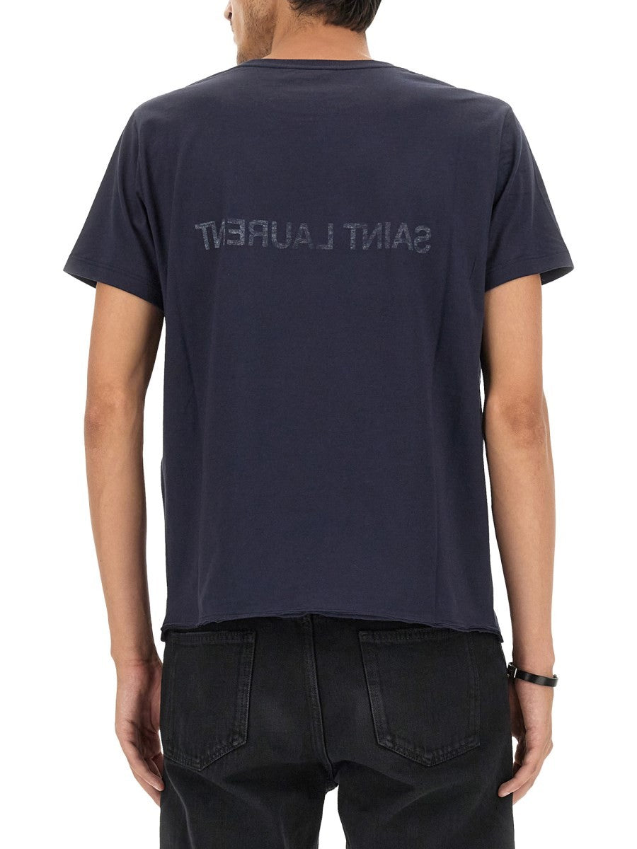 Saint Laurent TRIČKO S OBRÁCENÝM LOGEM