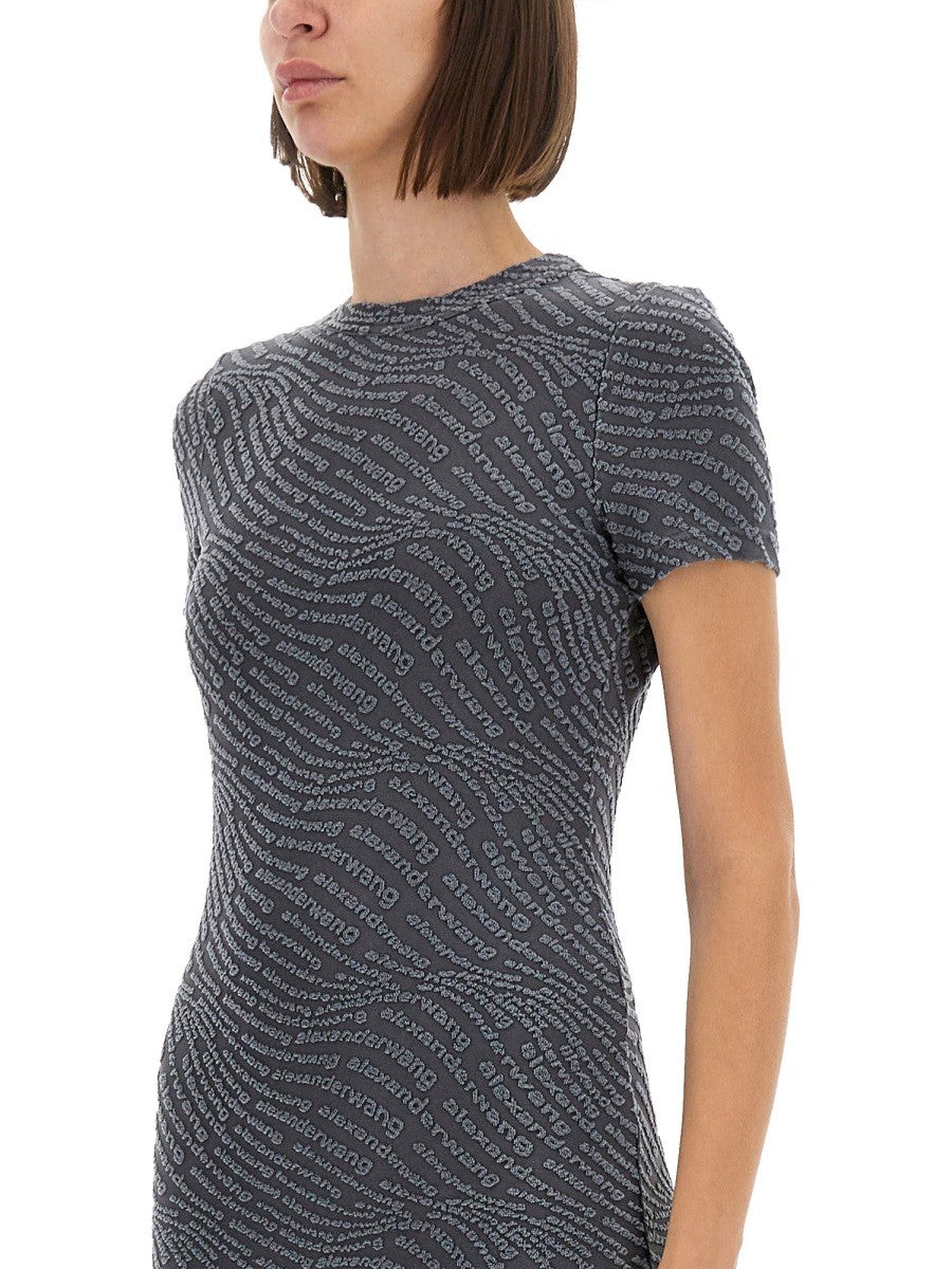 Alexanderwang.T JACQUARD MINI DRESS WITH LOGO