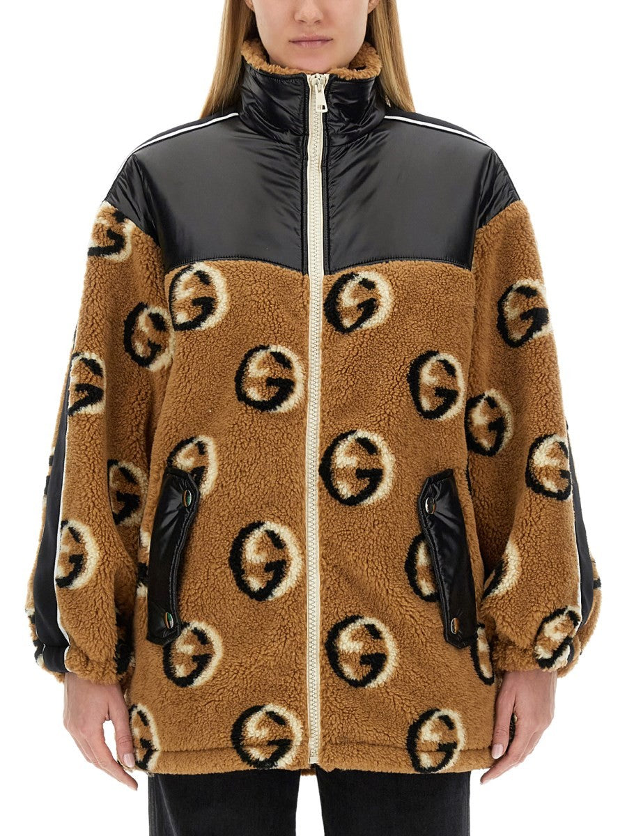 Gucci KURTKA Z ŻAKARDU Z ZAMKIEM BŁYSKAWICZNYM