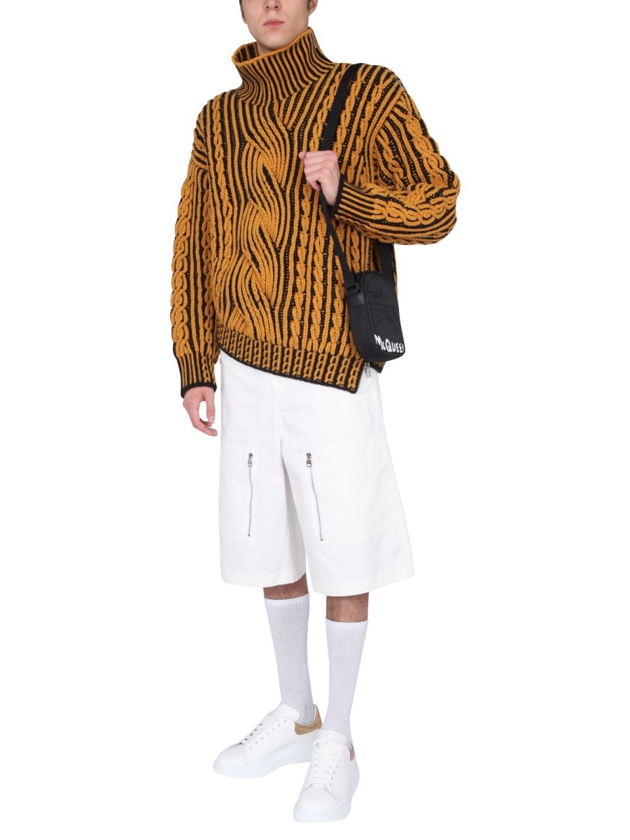 Alexander Mcqueen JAPONSKÉ GABARDÉNOVÉ KRAŤASY