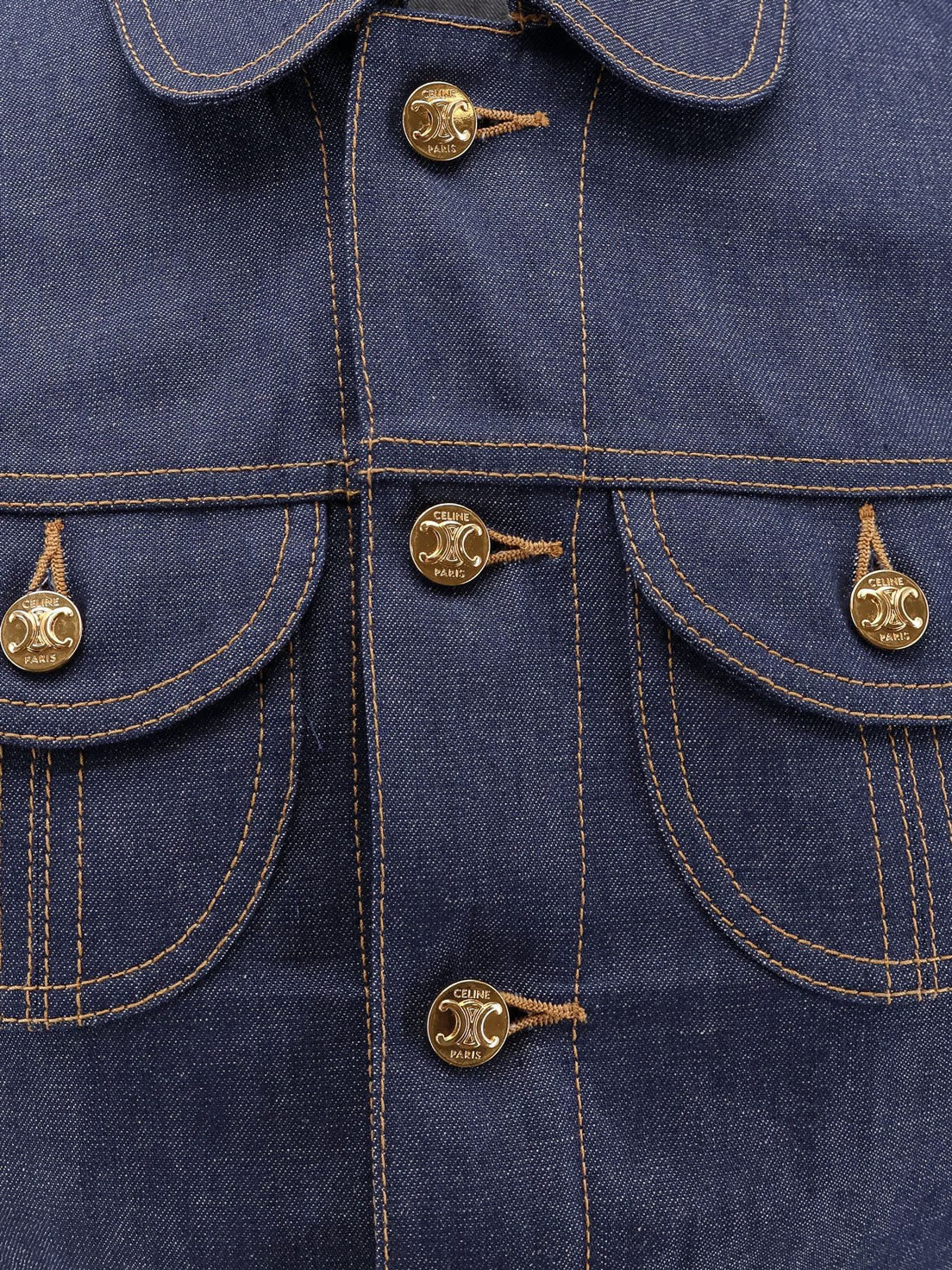 Celine Džínová bunda s knoflíky Triomphe