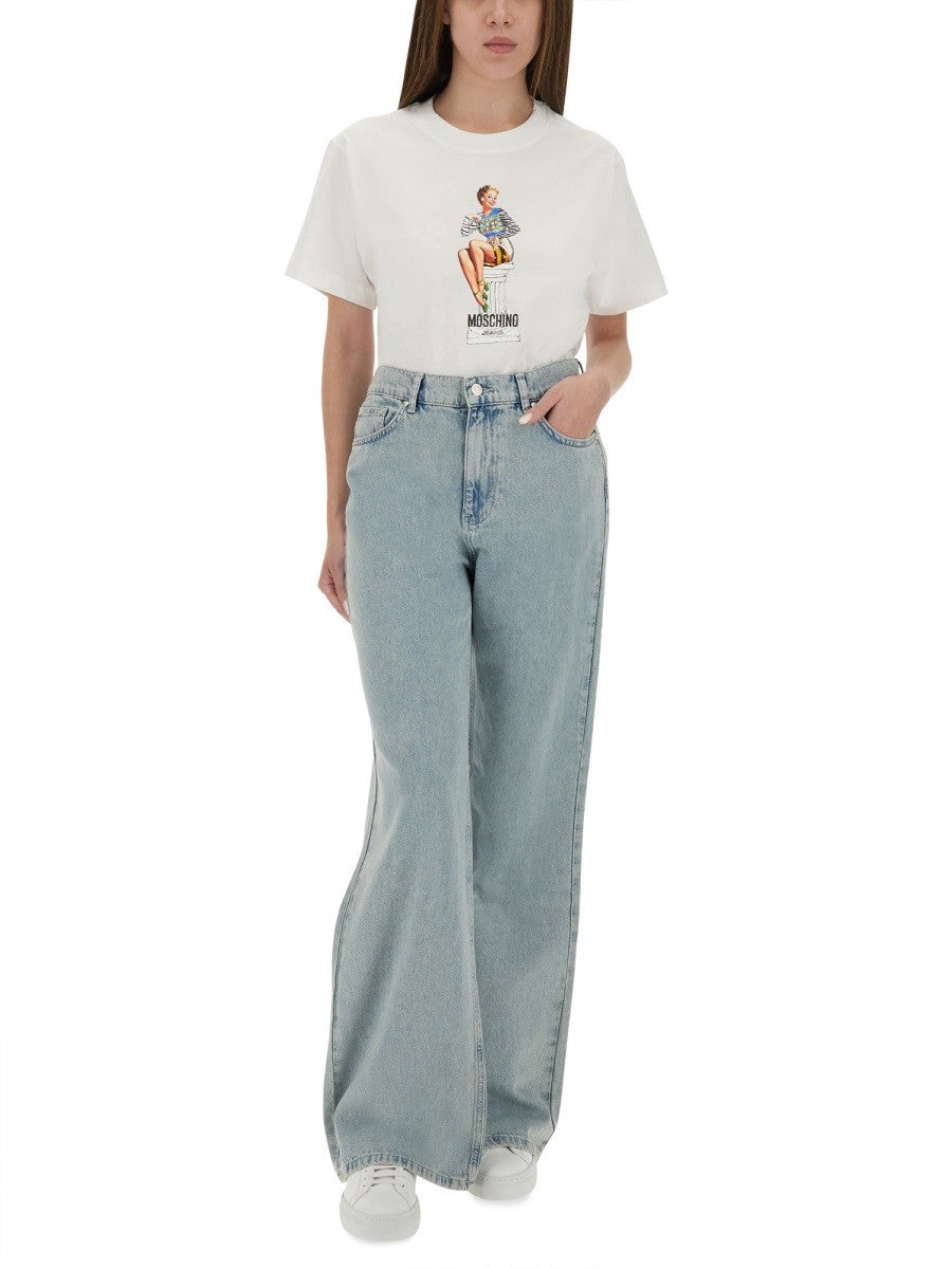 Moschino Jeans JEANS MIT WEITEM BEIN